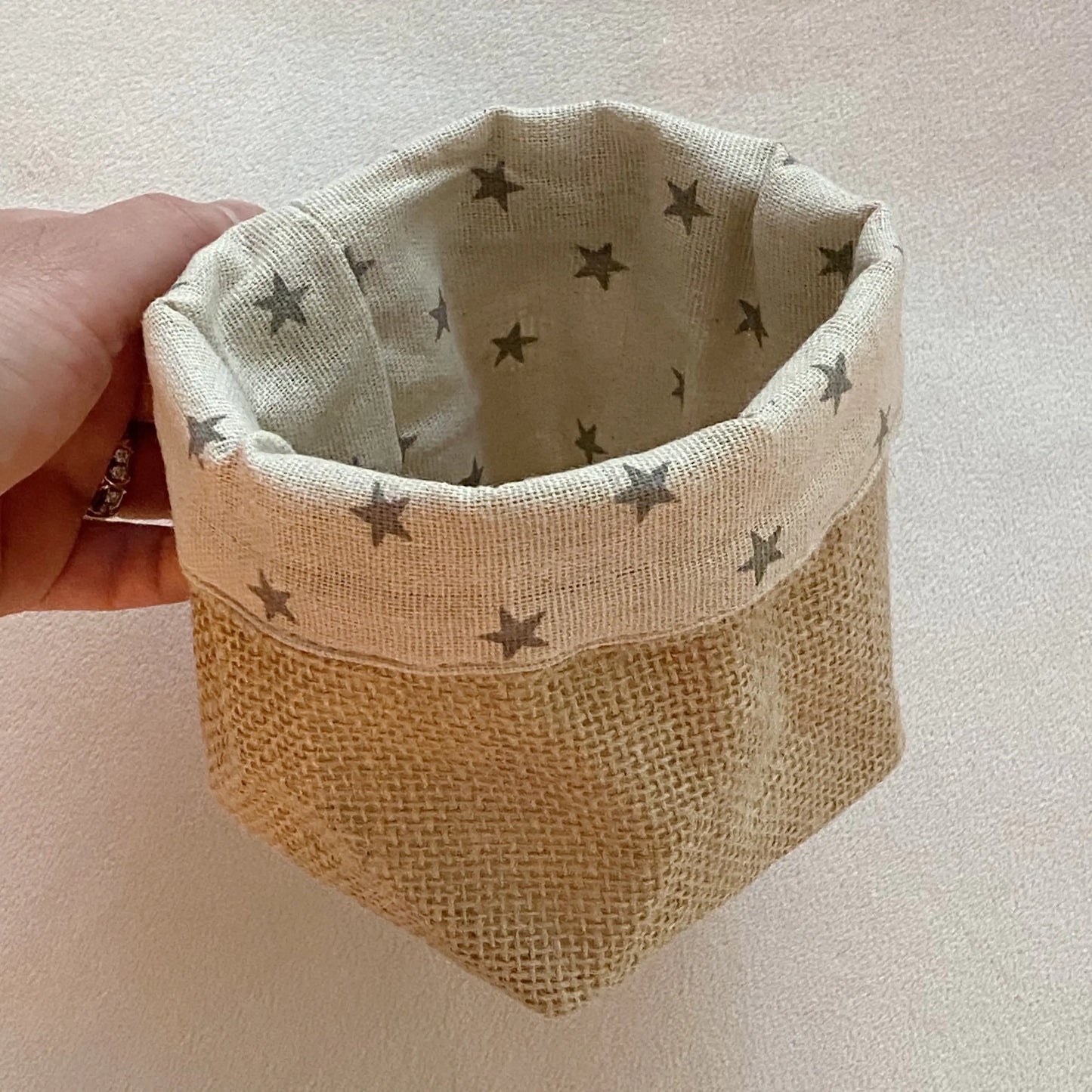 Boho Burlap Reversible Plant Pot Cover