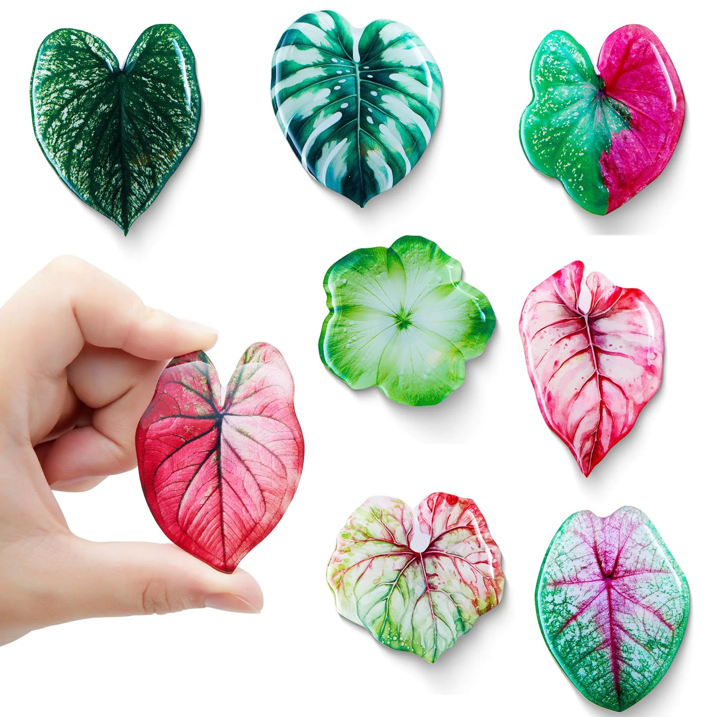 Enamel Leaf Refrigerator Magnets