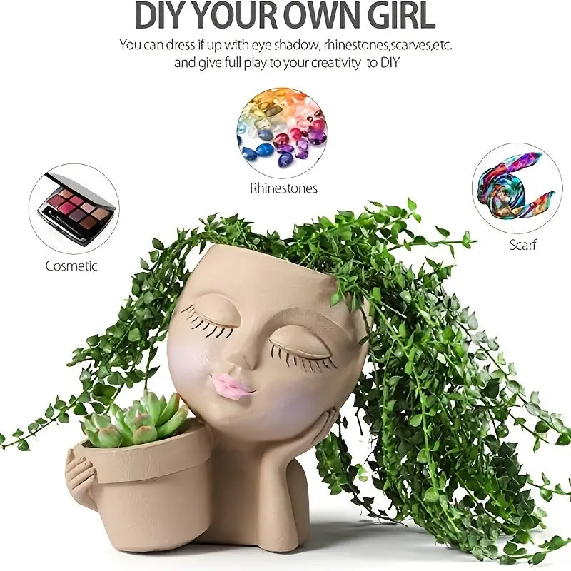 Rustic Woman Double Planter