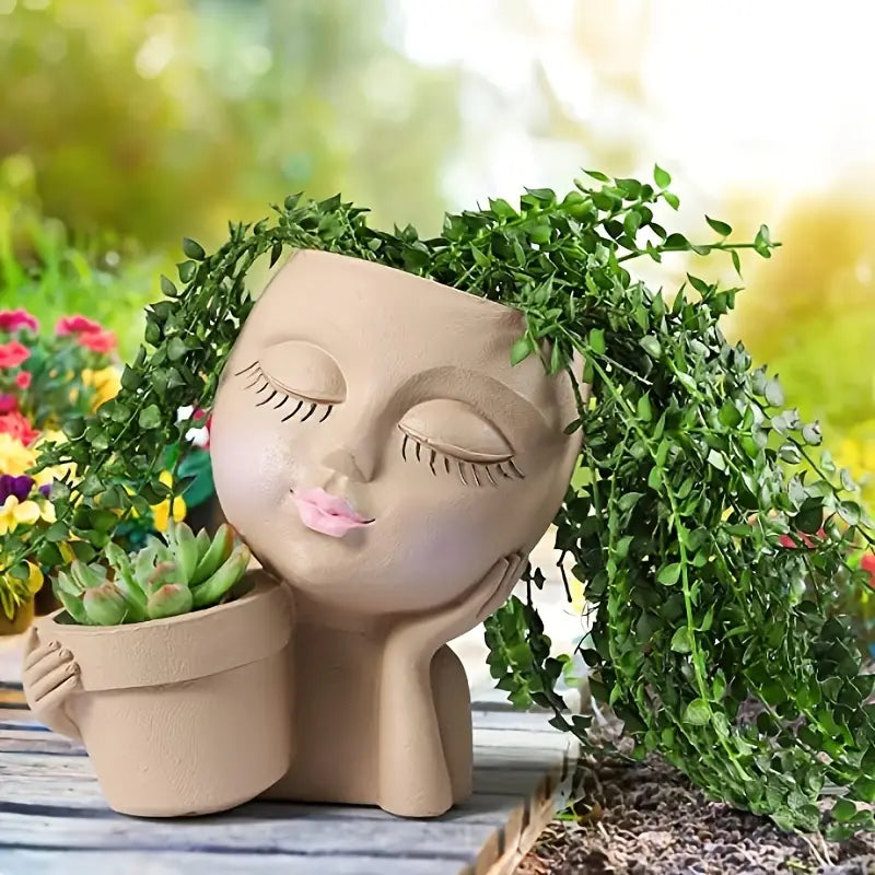 Rustic Woman Double Planter